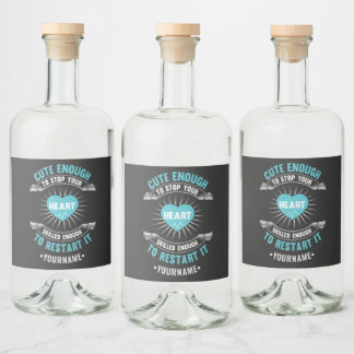 Nurse Nursing Funny Nurse Spritflaskor Etikett