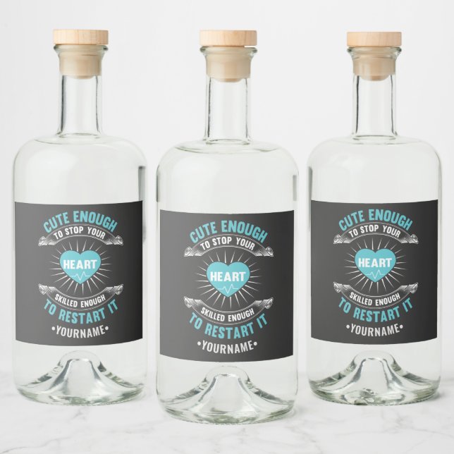 Nurse Nursing Funny Nurse Spritflaskor Etikett (Flaskor)