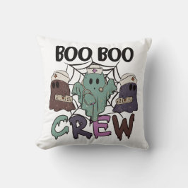 Nurse Nursing Halloween Boo Crew Ghost Kudde