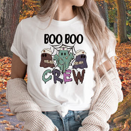 Nurse Nursing Halloween Boo Crew Ghost T Shirt