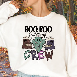 Nurse Nursing Halloween Boo Crew Ghost T Shirt