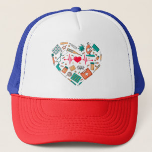Nurse Nursing Heart Verktyg Keps