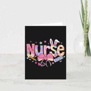 Nurse Påsk Day Cute Coquette Stethoscope Kort