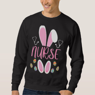 Nurse Påskägg Hunting Rabbit Rn Påsk Day Bunn Lång Ärmad Tröja