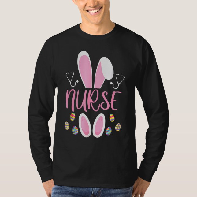 Nurse Påskägg Hunting Rabbit Rn Påsk Day Bunn T Shirt (Framsida)
