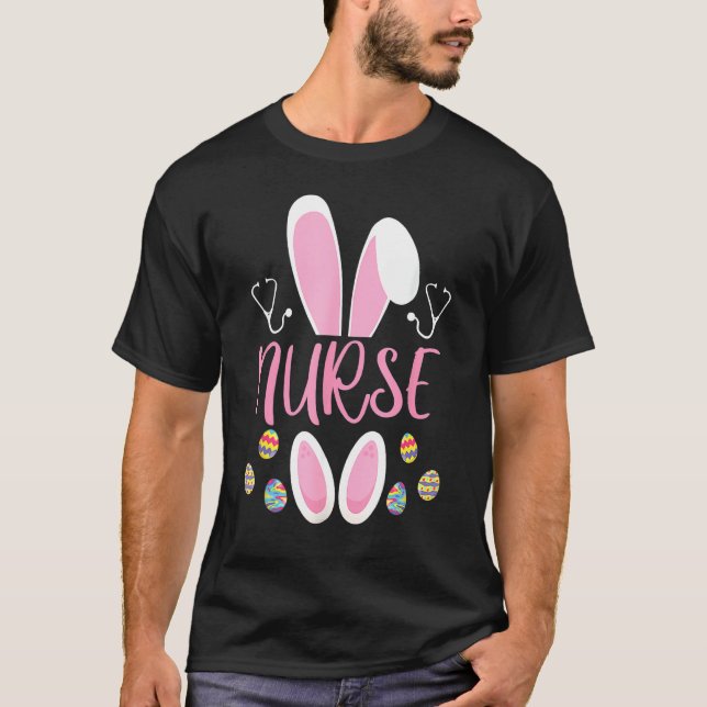 Nurse Påskägg Hunting Rabbit Rn Påsk Day Bunn T Shirt (Framsida)