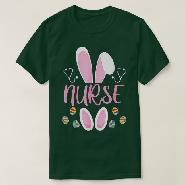 Nurse Påskägg Hunting Rabbit Rn Påsk Day Bunn T Shirt (Design framsida)