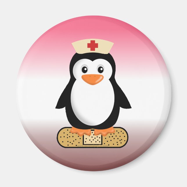 Nurse Penguin (w/Bandaid) Magnet (Framsidan)