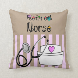 Nurse Pension Pillow Rosa och Brown Kudde