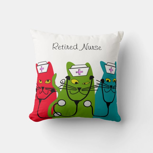 Nurse Pension Pillow "Tjock Cats" Kudde (Framsida)