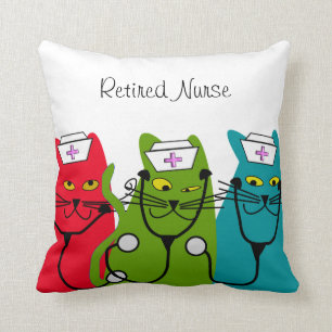 Nurse Pension Pillow "Tjock Cats" Kudde
