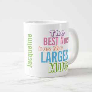 Nurse Personalize Funny Best NURSE Big Mugg-sjuksk Jumbo Mugg