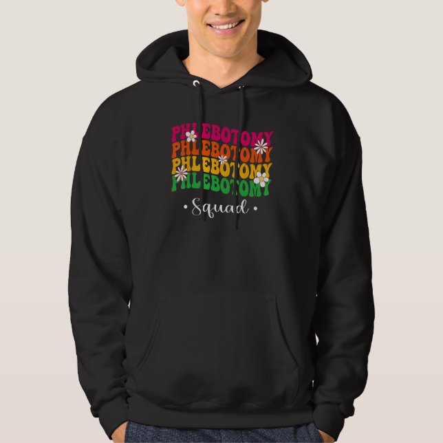 Nurse Phlebotomist Technician Phlebotomy Squad Gro Hoodie (Framsida)