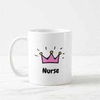 Nurse Pink Princess Crown Art Kaffemugg
