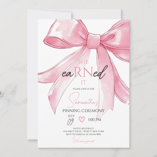 Nurse Pinning Ceremony Inbjudningar (Framsida)