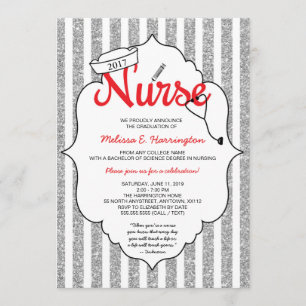 Nurse pinning, sjuksköterska party, RN studenten R Inbjudningar
