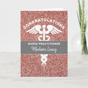 Nurse Practist Studenten Ro Guld Namn Kort