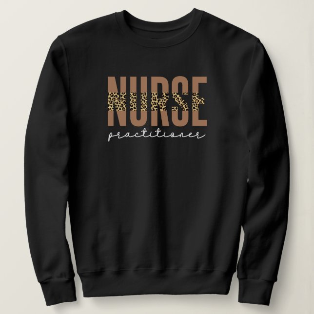 Nurse Practister NP cheetah Studenten T Shirt (Design framsida)