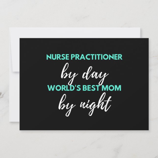 Nurse Practitioner By Day World's Best Mom Julkort (Framsida)