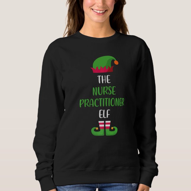 Nurse practitioner Elf Family Matching Group Chris T Shirt (Framsida)