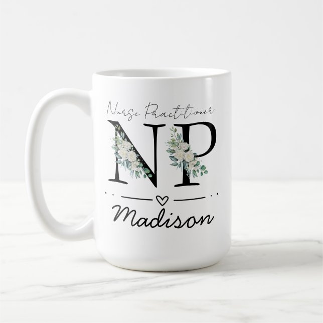Nurse Practitioner-mugg, Personlig Nurse Practit Kaffemugg (Vänster)