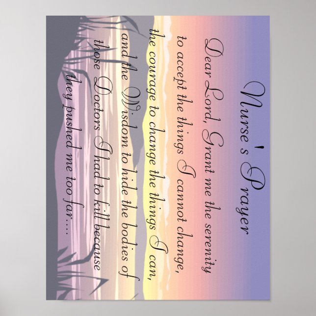 Nurse Prayer Poster (Framsidan)