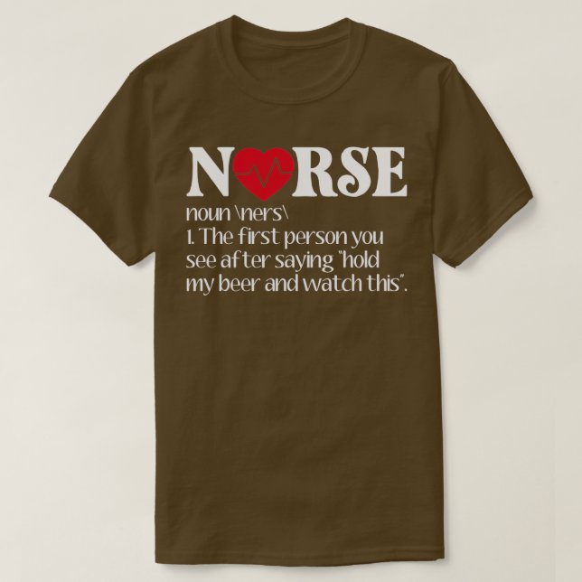 Nurse presentiod Funny Nurse Definition T Shirt (Design framsida)