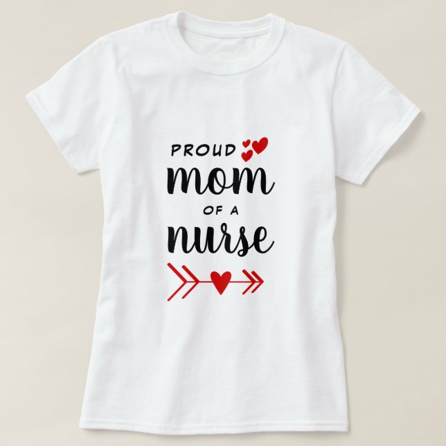 Nurse | Proud Mamma i Nurse T Shirt (Design framsida)