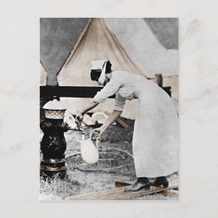 Nurse Pumping Vatten Vykort