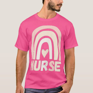 Nurse Rainbow Heart Kärlek Avskrivningsgrad för sj T Shirt