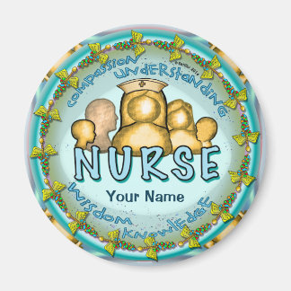 Nurse Rainbow Motto, eget namn magnet