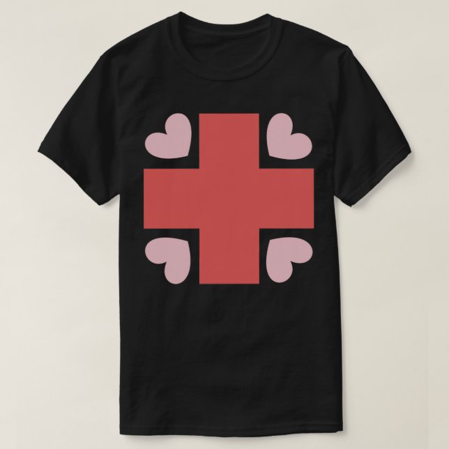 Nurse Redeart T Shirt (Design framsida)