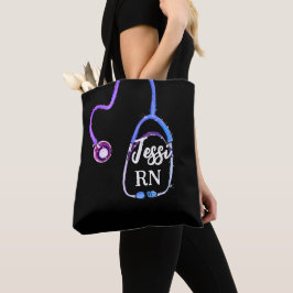 Nurse Registered RN Stethoscope Lila Violet Tygkasse