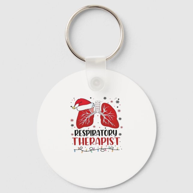 Nurse Respiratory Therapist Christmas, Lung Christ Nyckelring (Framsida)