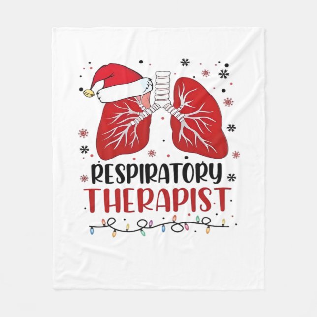 Nurse Respiratory Therapist Jul, Lung Kristus Fleecefilt (Framsidan)