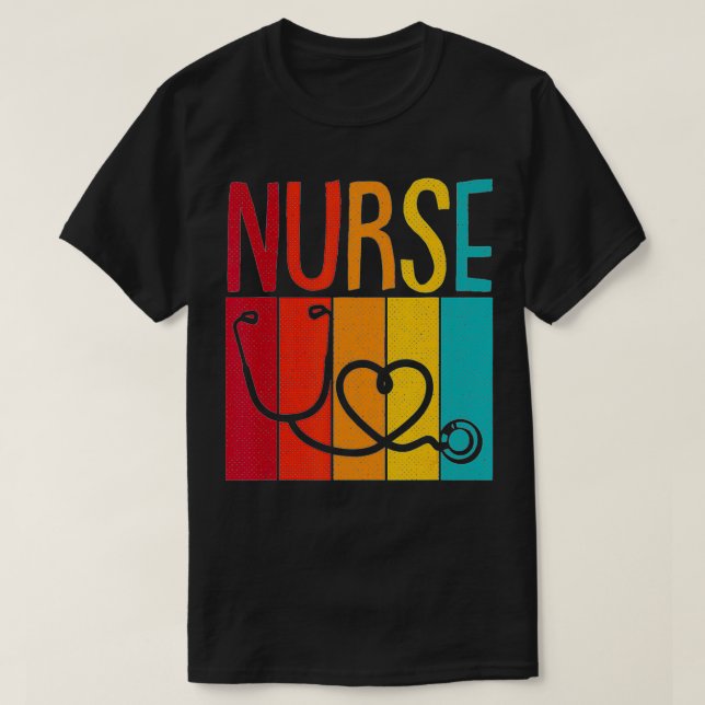 Nurse Retro Registered RN Nursing Student Graduati T Shirt (Design framsida)