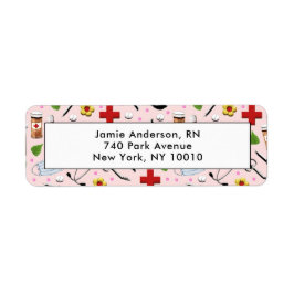 Nurse return-adress returadress etikett