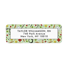 Nurse return-adress returadress etikett