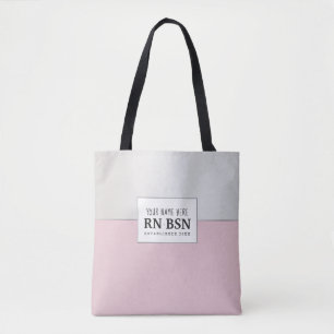 Nurse RN BSN Simple Cute Personlig Tygkasse