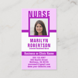 Nurse RN, LVN, LPN, Caretaker-Affärskort Visitkort