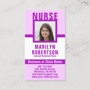 Nurse RN, LVN, LPN, Caretaker-Affärskort Visitkort