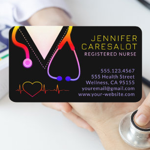 Nurse RN, LVN, LPN, Caretaker Rainbow Visitkort