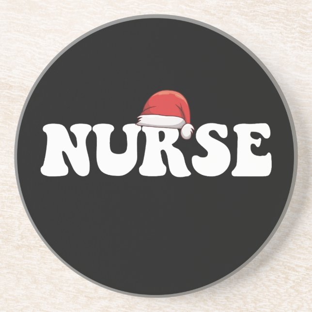 Nurse Santa Hat jul Kväsande Underlägg (Framsidan)