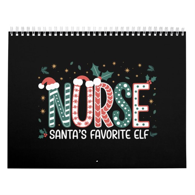 Nurse Santa's Favorite Elf-julinspiration Kalender (Omslag)