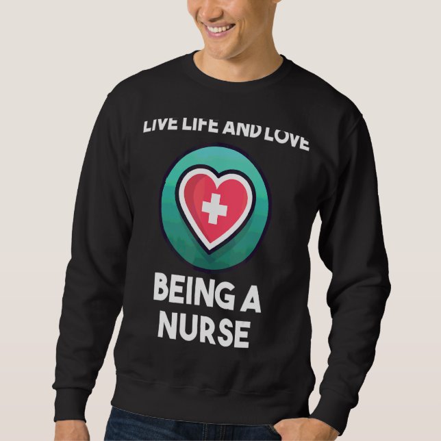 Nurse Say Lång Ärmad Tröja (Framsida)
