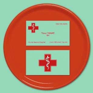 Nurse Scrubs Grönt Visitkort