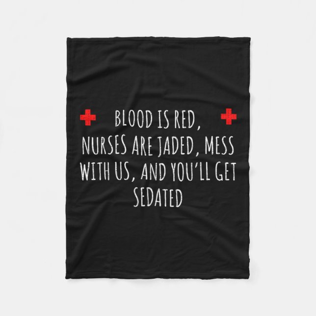 Nurse Sedation Joke - Funny Nurse Gift Fleecefilt (Framsidan)