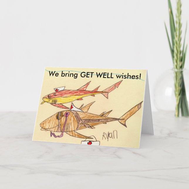 Nurse Shark Get well Card Kort (Framsida)