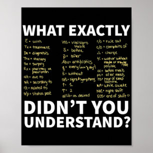 Nurse Shorthand Nurse eller Nursing Student Poster