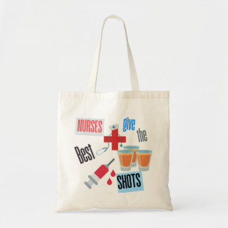 Nurse Shot Funny Tote Tygkasse